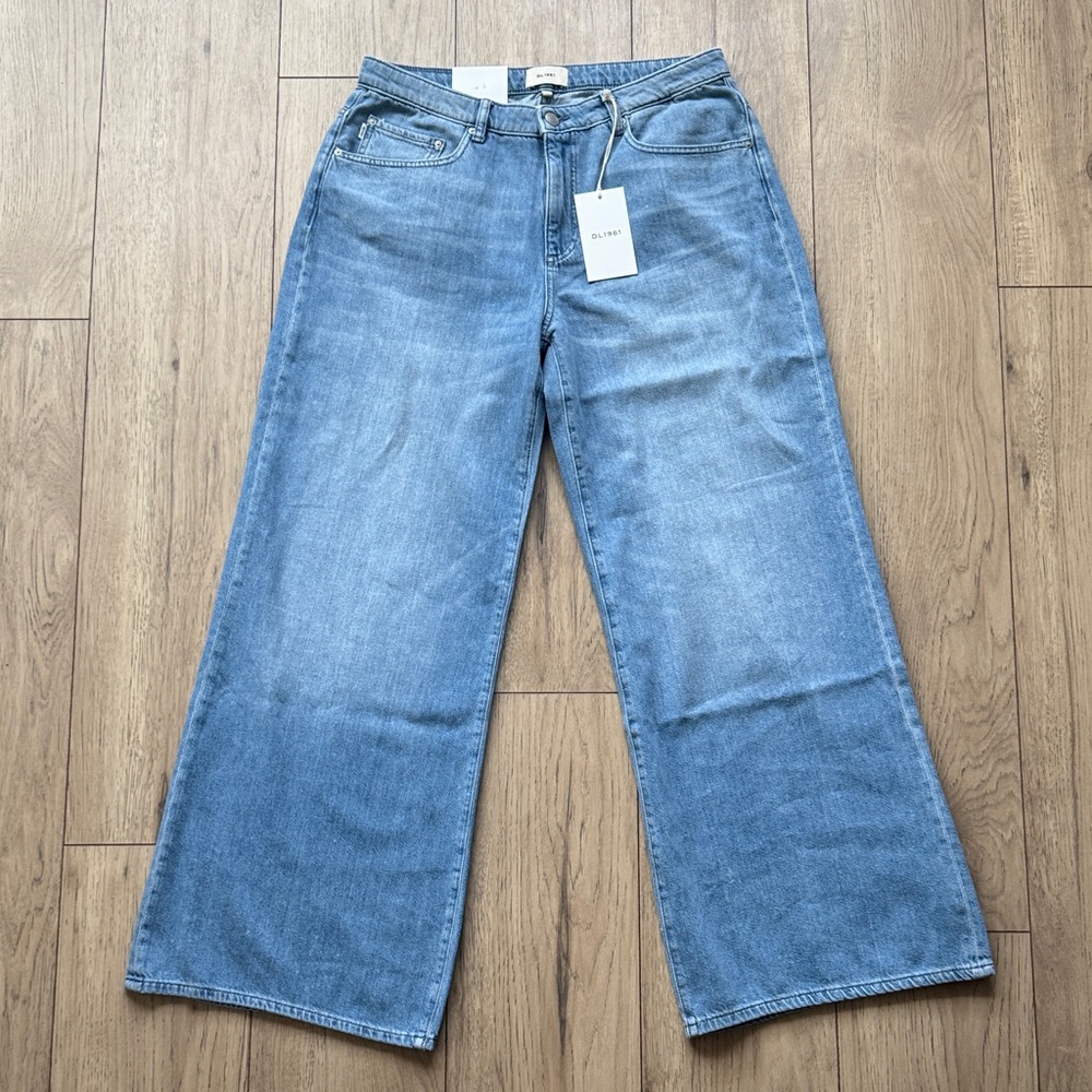 DL1961 Alex Baggy Wide Leg Women's Low Rise 30 Wide-Leg Jeans Blue Denim NWT